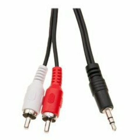 SWE-TECH 3C 3.5mm Stereo to RCA Audio Cable, 3.5mm Stereo Male to Dual RCA Male Right and Left, 6 foot FWT2RCA-STE-6